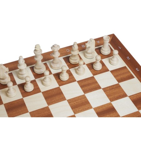 Jeu d'Echecs Club Orme/Acajou Taille 5 - Ensemble Complet