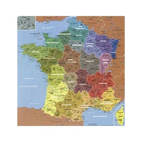 Puzzle 100 pièces - Carte de France des Départements