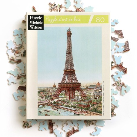 Puzzle 80 pièces en bois - Tour Eiffel de Tauzin