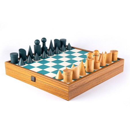 Coffret Jeu d'Echecs Bauhaus 40cm - Bleu