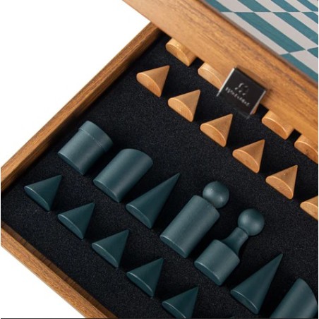 Coffret Jeu d'Echecs Bauhaus 40cm - Bleu