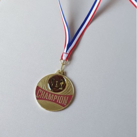 Médaille Echecs Champions 50mm - Or, Argent Bronze