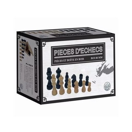 Pièces d'Echecs Bois (Roi 88mm) - Taille 4.5