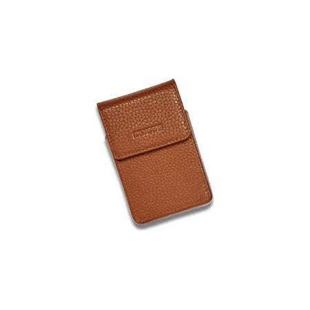 Etui en cuir véritable pour cartes à jouer - marron