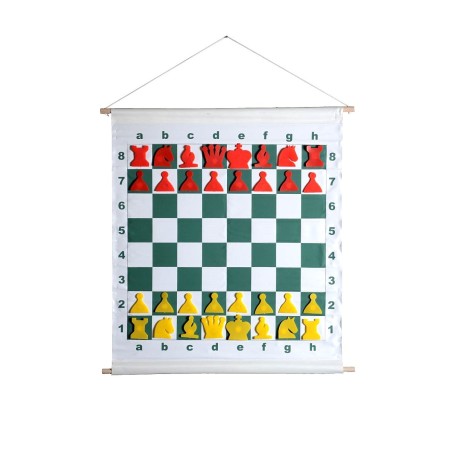 Echiquier Mural Roulable 66cm Jaune&Rouge - Magnétique