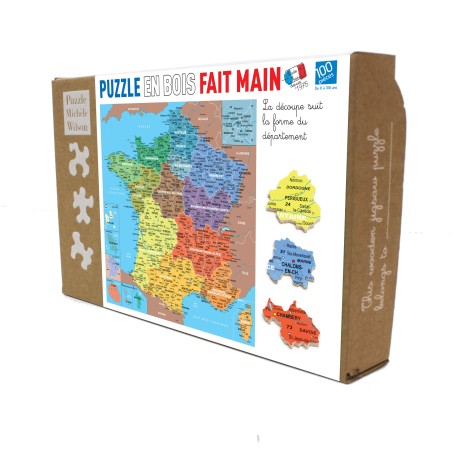 Puzzle 100 pièces - Carte De France Département,