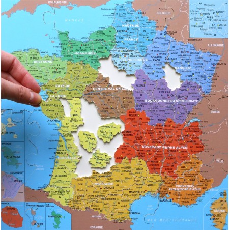 Puzzle 100 pièces - Carte De France Département,