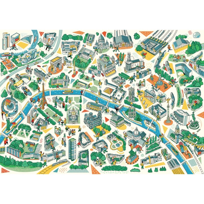 Puzzle 100 pièces - Paris Labyrinthes, Thibaut Rassat