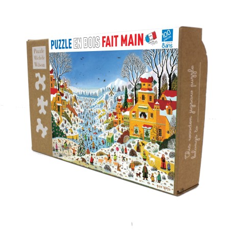 Puzzle 100 pièces - Scène Hivernale Aux Toucans, Alain Thomas