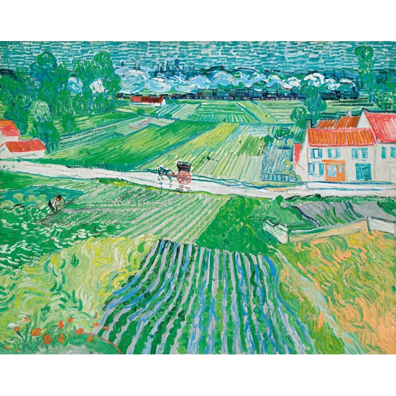 Puzzle 1000 pièces - Paysage D'Auvers, Van Gogh