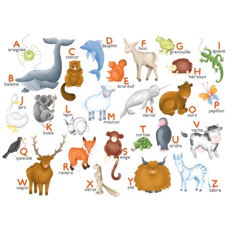 Puzzle 12 pièces - L'Alphabet Des Animaux, Hannah Weeks