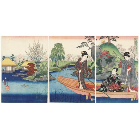 Puzzle 150 pièces - La Barque, Kunisada