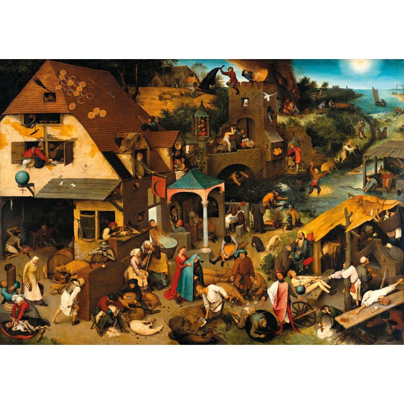 Puzzle 150 pièces - Proverbes Flamands, Bruegel