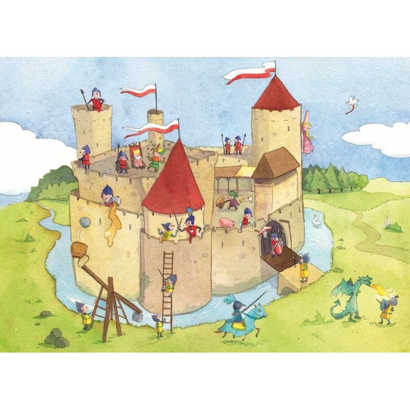 Puzzle 24 pièces - Panique Au Chateau Fort, Emilie Vanvolsem