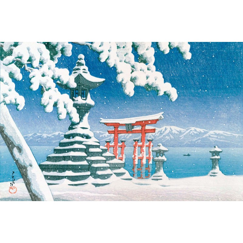 Puzzle 250 pièces - Neige A Itsukushima, Kawase