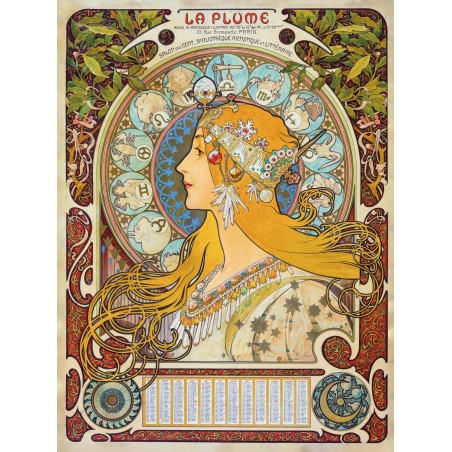 Puzzle 250 pièces - Zodiac, Mucha