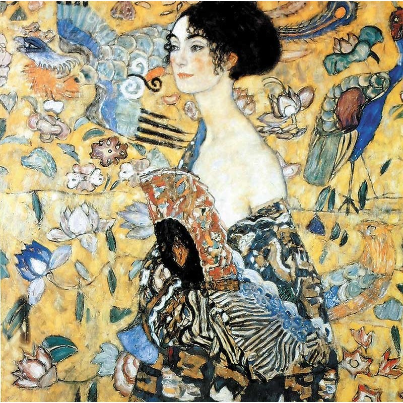 Puzzle 350 pièces - La Dame A L'Eventail, Klimt