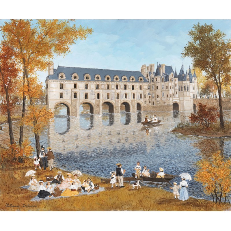 Puzzle 350 pièces - Le Chateau De Chenonceau, Fabienne Delacroix