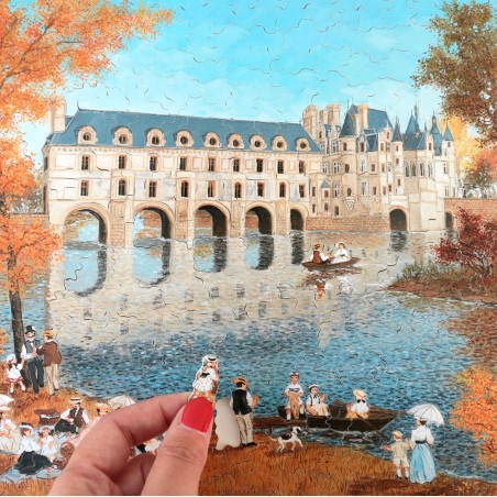 Puzzle 350 pièces - Le Chateau De Chenonceau, Fabienne Delacroix