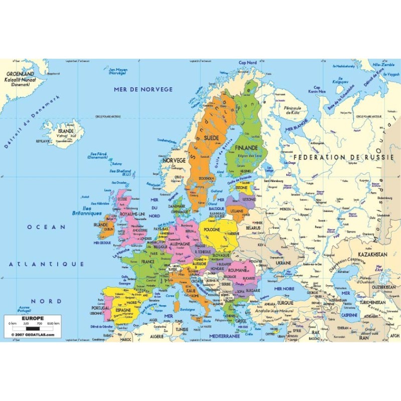 Puzzle 50 pièces - Carte D'Europe