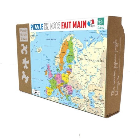 Puzzle 50 pièces - Carte D'Europe