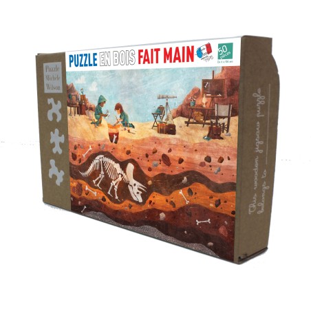 Puzzle 50 pièces - Fouille Des Dinosaures, Bergin