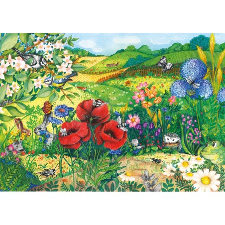 Puzzle 50 pièces - Prairie En Fleurs, Marie-Pierre Emorine