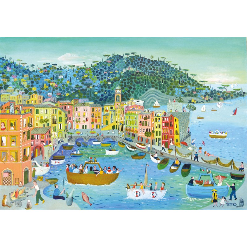 Puzzle 500 pièces - Camogli, Le Port, Puppo