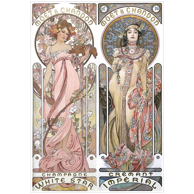 Puzzle 500 pièces - Champagne, Mucha