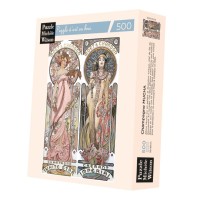 Puzzle 500 pièces - Champagne, Mucha