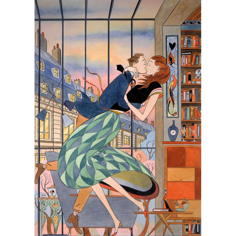 Puzzle 500 pièces - Le Baiser, Alexis Bruchon