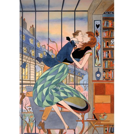 Puzzle 500 pièces - Le Baiser, Alexis Bruchon