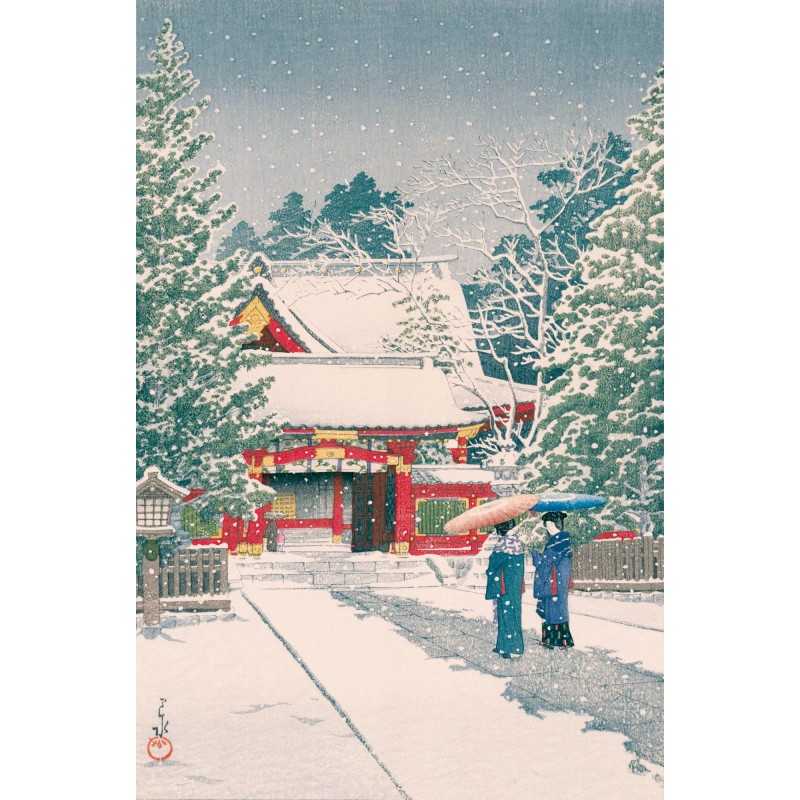 Puzzle 500 pièces - Neige A Hie-Jinja, Kawase