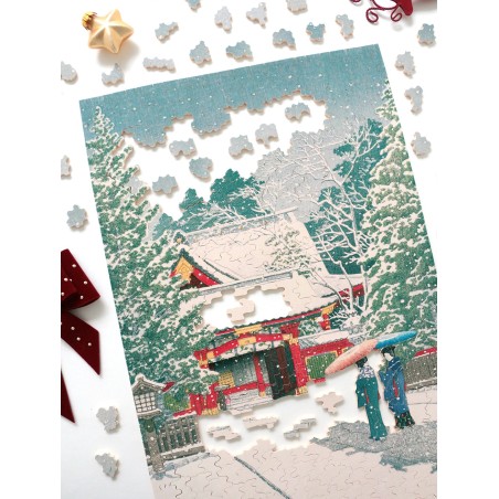 Puzzle 500 pièces - Neige A Hie-Jinja, Kawase