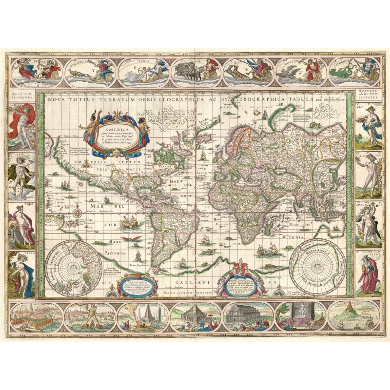 Puzzle 5000 pièces - Grande Carte Du Monde, Blaeu