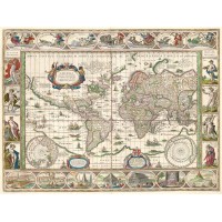 Puzzle 5000 pièces - Grande Carte Du Monde, Blaeu