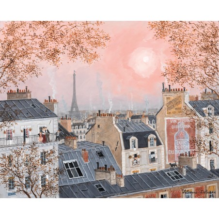 Puzzle 750 pièces - Ciel Rose En Hiver, Fabienne Delacroix