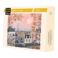 Puzzle 750 pièces - Ciel Rose En Hiver, Fabienne Delacroix