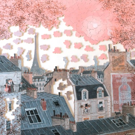 Puzzle 750 pièces - Ciel Rose En Hiver, Fabienne Delacroix