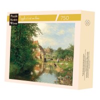 Puzzle 750 pièces - Un Village Pres De La Riviere, Damaut