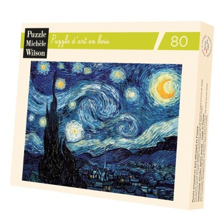 Puzzle 80 pièces - Nuit Etoilée, Van Gogh