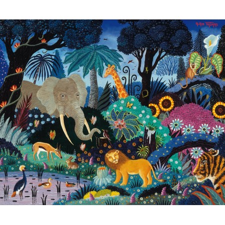 Puzzle 900 pièces - Nuit Dans La Jungle, Alain Thomas