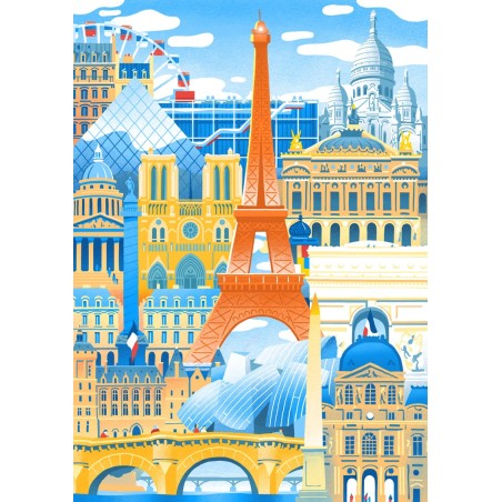 Puzzle en bois 30 pièces - Cuzzle Paris en Folie