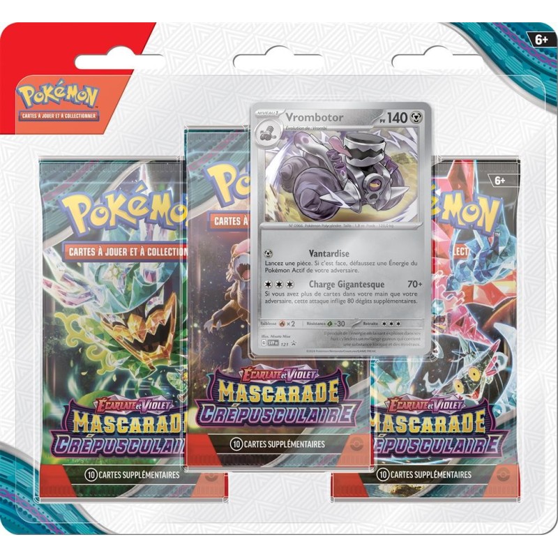 Coffret 3 Boosters Pokemon : Mascarade Crépusculaire