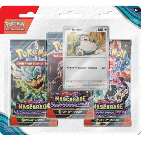 Coffret 3 Boosters Pokemon : Mascarade Crépusculaire