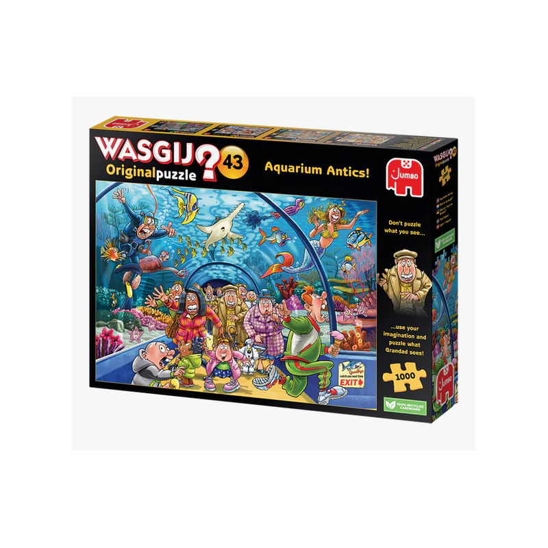 Puzzle 1000 pièces - WASGIJ 43 : Panique à l'Aquarium !