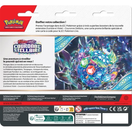 Pokemon Pack 3 Boosters EV07 : Couronne Stellaire