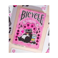 Cartes Bicycle Cat Pink