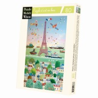 Puzzle 80 pices - Paris En Fete Saubry