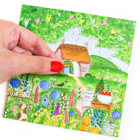 Puzzle 80 pices - Le Cottage Bouton De Rose Les Infusettes